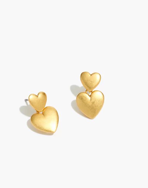 Double Heart Stud Earrings | Madewell