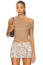 superdown Alessia Top in Mocha from Revolve.com | Revolve Clothing (Global)