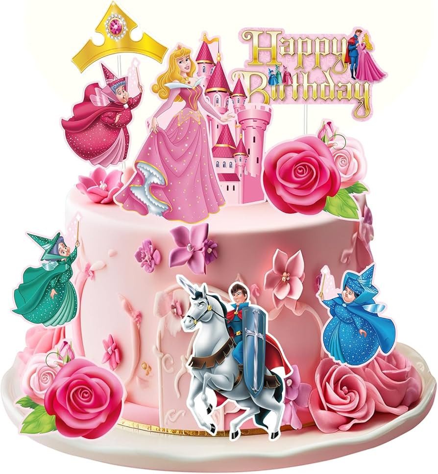 Compr 10Pcs Sleeping Princess Cake Decorations, Princess Birthday Cake Topper Sleeping Princess B... | Amazon (US)