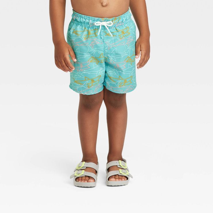 Toddler Boys' Sharks Swim Shorts - Cat & Jack™ Blue | Target