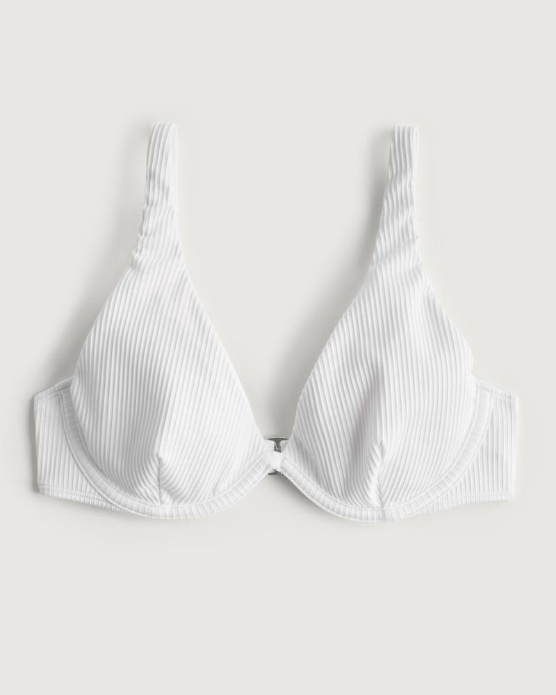 Women's High Apex Ribbed Underwire Bikini Top | Women's Swimwear | HollisterCo.com | Hollister (US)