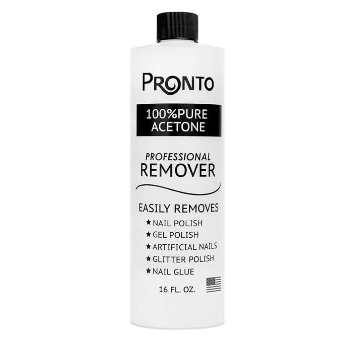 Pronto 100% Acetone Nail Polish Remover - Gel Polish Remover for Nails | Acetone Nail Polish Remo... | Amazon (US)