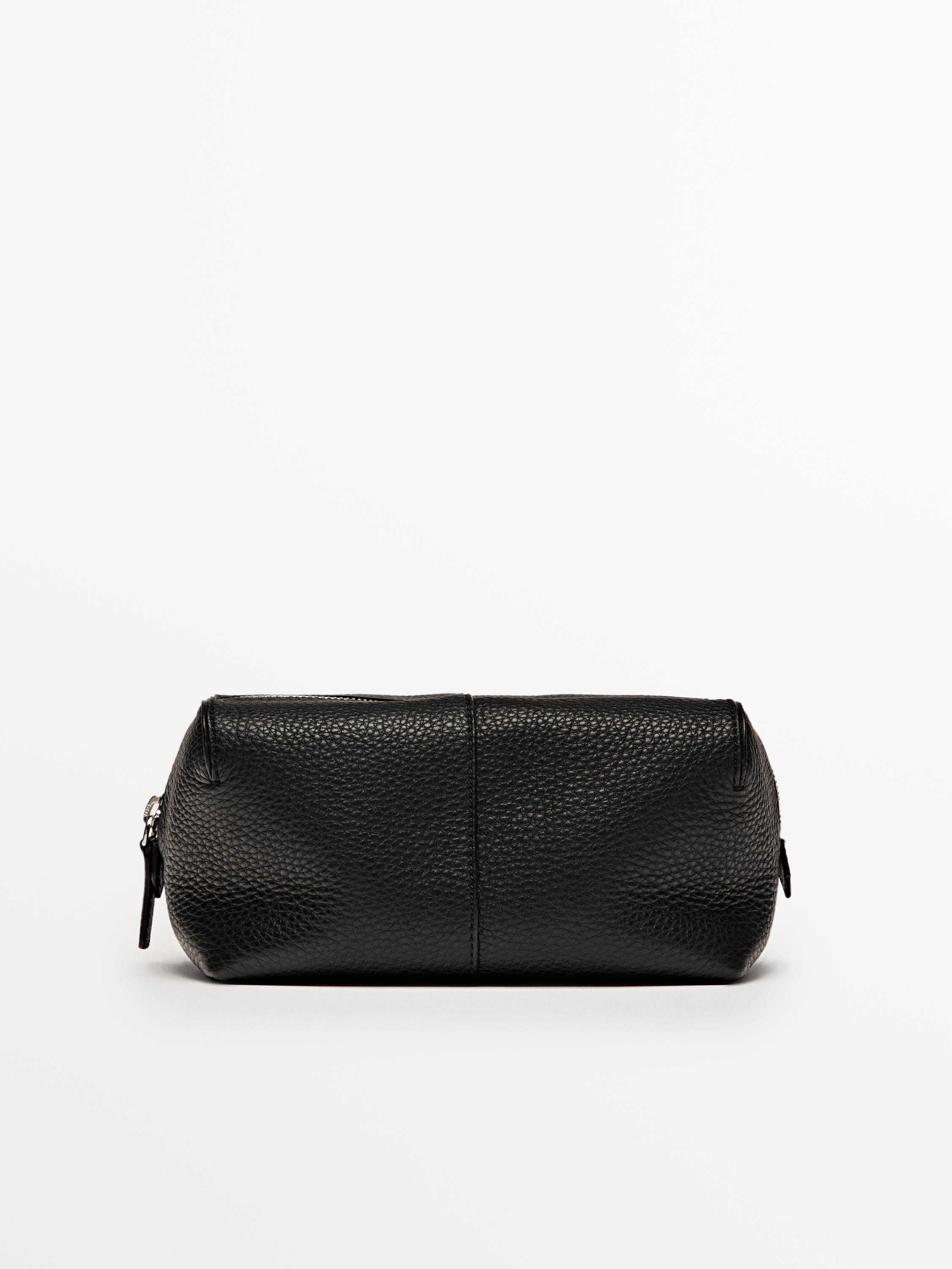 Nappa leather toiletry bag with zip | Massimo Dutti US