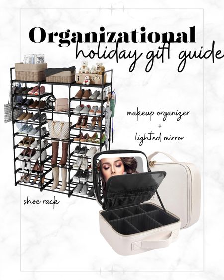 Holiday gift guides for those who need to stay organized! 
Shoe & storage rack 
Lighted makeup organizer 

#LTKbeauty #LTKHoliday #LTKGiftGuide