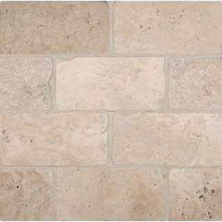 MSI Bologna Chiaro 3 in. x 6 in. Textured Travertine Floor and Wall Tile (1 sq. ft. / case) THDW3... | The Home Depot