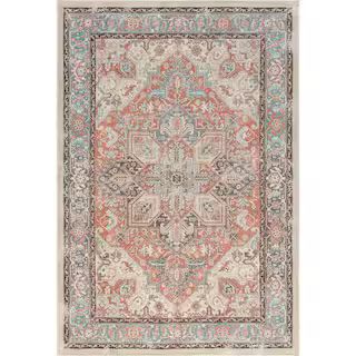 Tayse Rugs Antiquity Oriental Rust 8 ft. x 10 ft. Machine Washable Indoor Area Rug AQY1104 8x10 -... | The Home Depot