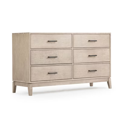Plank+Beam™ Contempo 6-Drawer Dresser, Seashell Wirebrush | Target