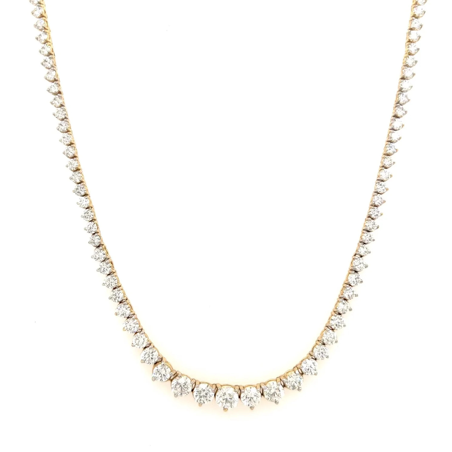 Adjustable Graduated Diamond Tennis Necklace | Henri Noel Fine Jewelry