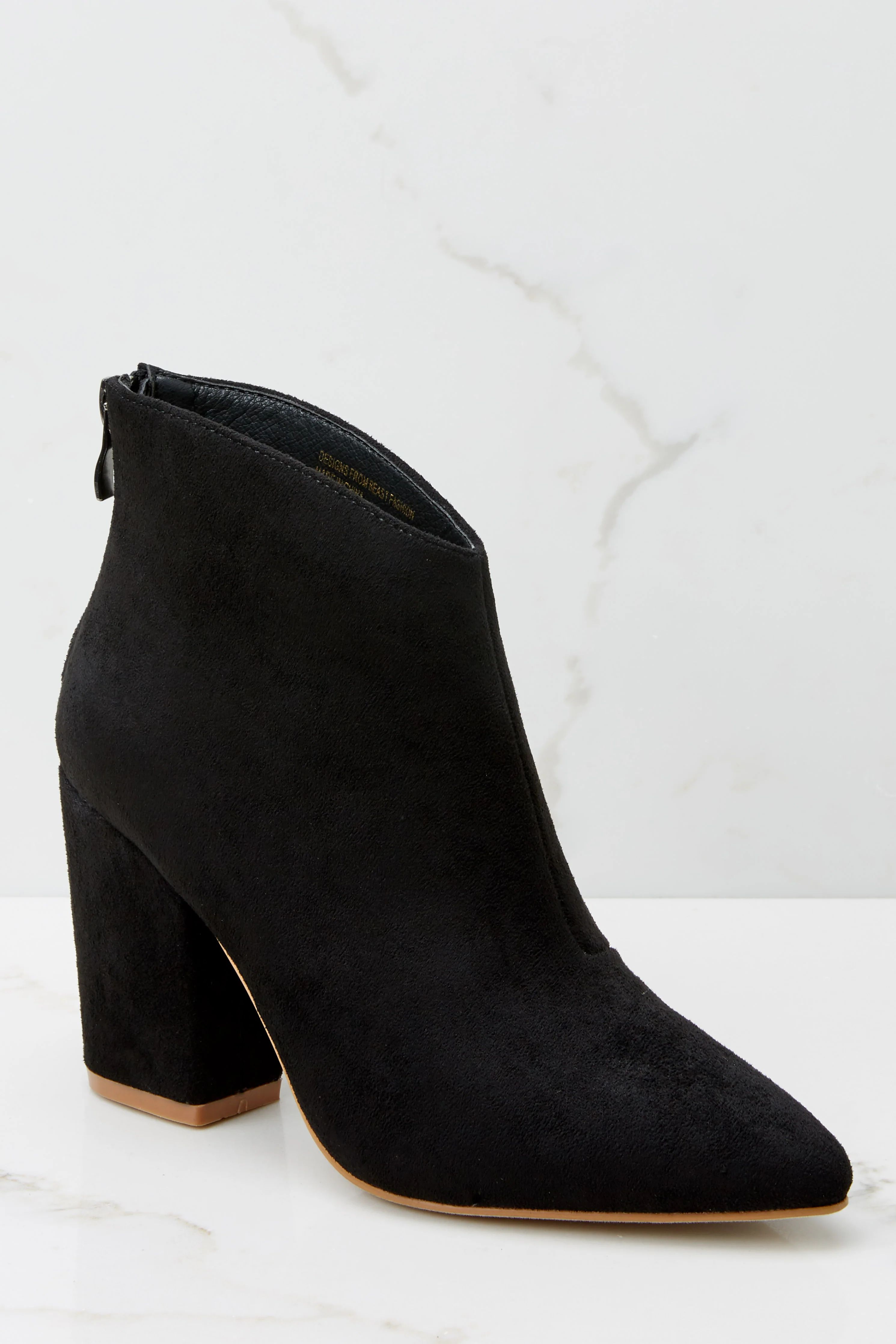Step Towards You Black Ankle Booties | Red Dress 