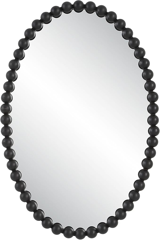 Uttermost Serna Oval Transitional MDF and Metal Mirror in Black | Amazon (US)