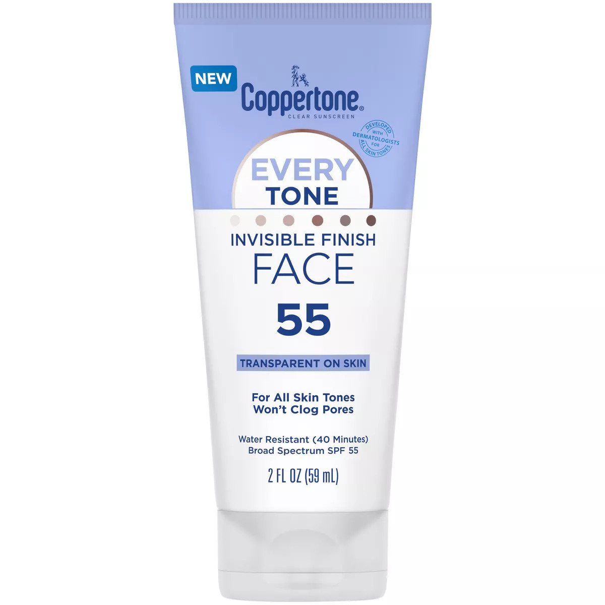 Coppertone Every Tone Face Sunscreen Lotion - SPF 55 - 2 fl oz | Target