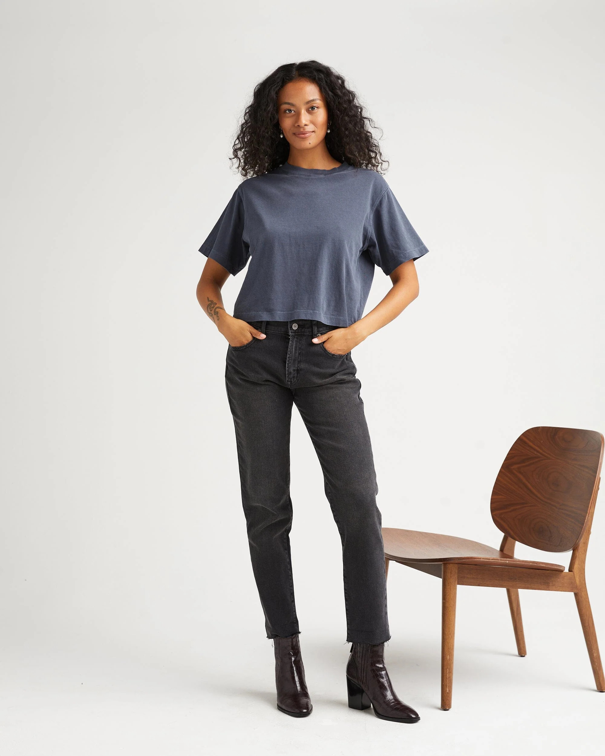 Women's Relaxed Crop Tee | Richer Poorer
