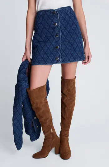 Kenneth Cole Quilted Miniskirt in Pacific Wash at Nordstrom Rack, Size 14 | Nordstrom Rack