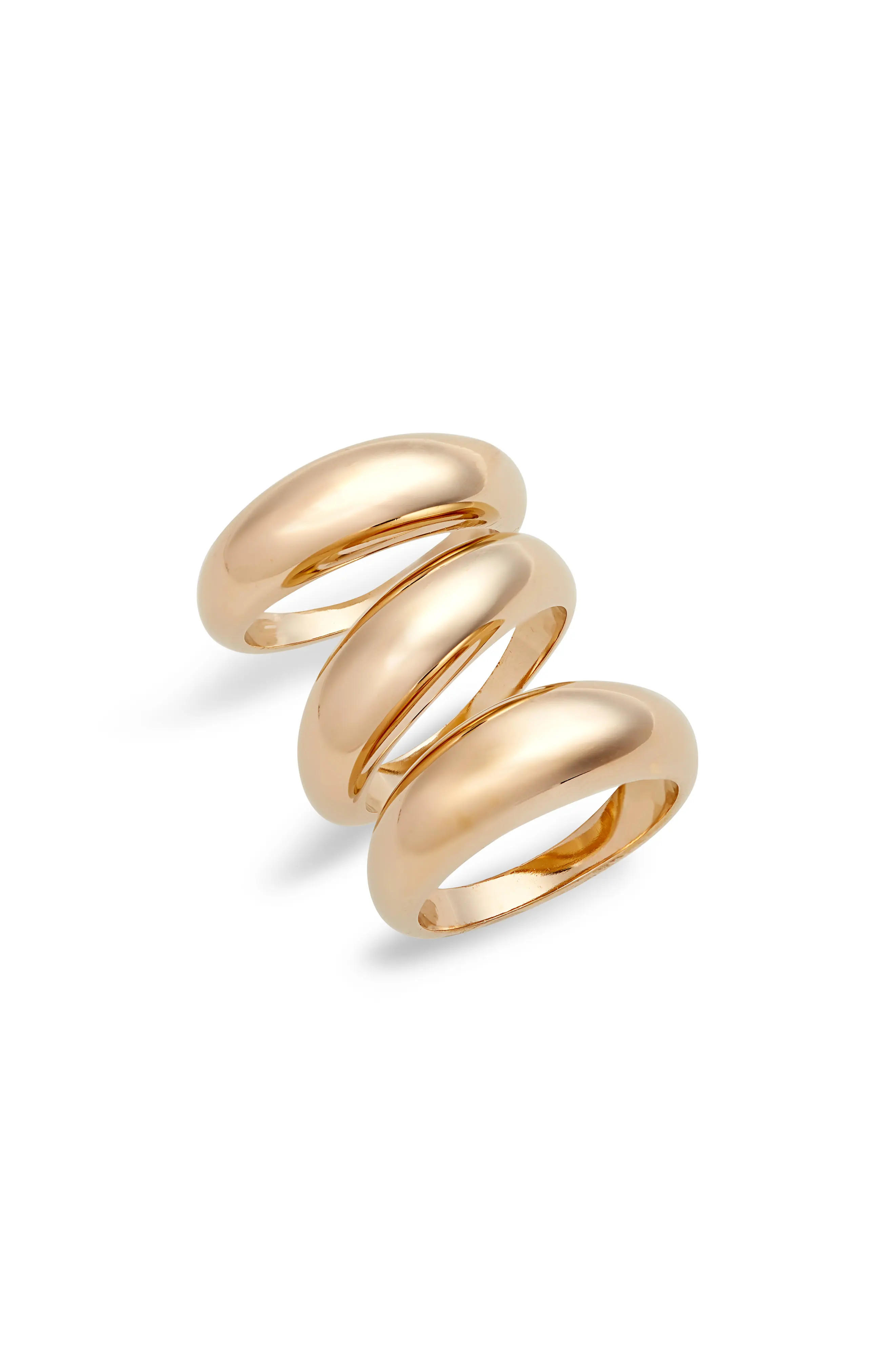 SOKO Set of 3 Fanned Stacking Rings in Gold at Nordstrom, Size 5 | Nordstrom
