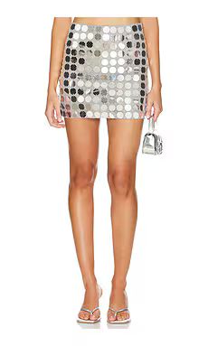 Lovers and Friends Gilles Sequin Mini Skirt in Disco Silver from Revolve.com | Revolve Clothing (Global)