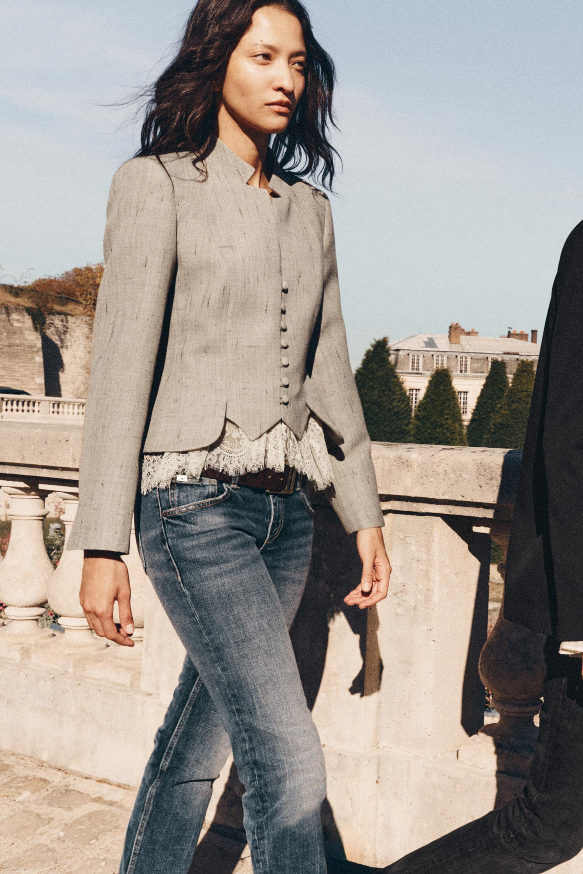 Zara - Zw Collection Wool Blend Blazer - Beige - L - Woman | Zara US
