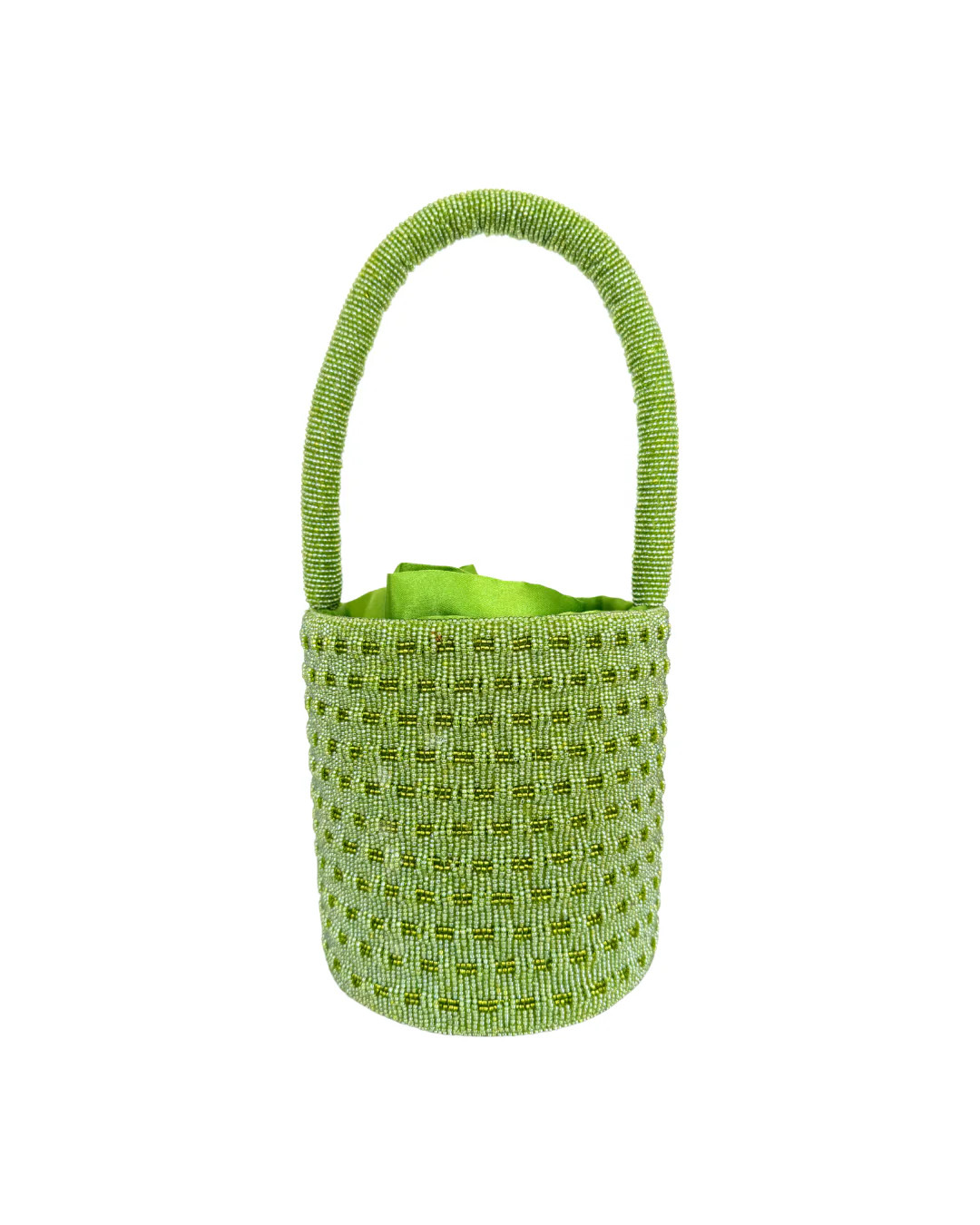 The Palm Beach - Beaded Bucket Bag in Poolside Pink | Beth Ladd Collections