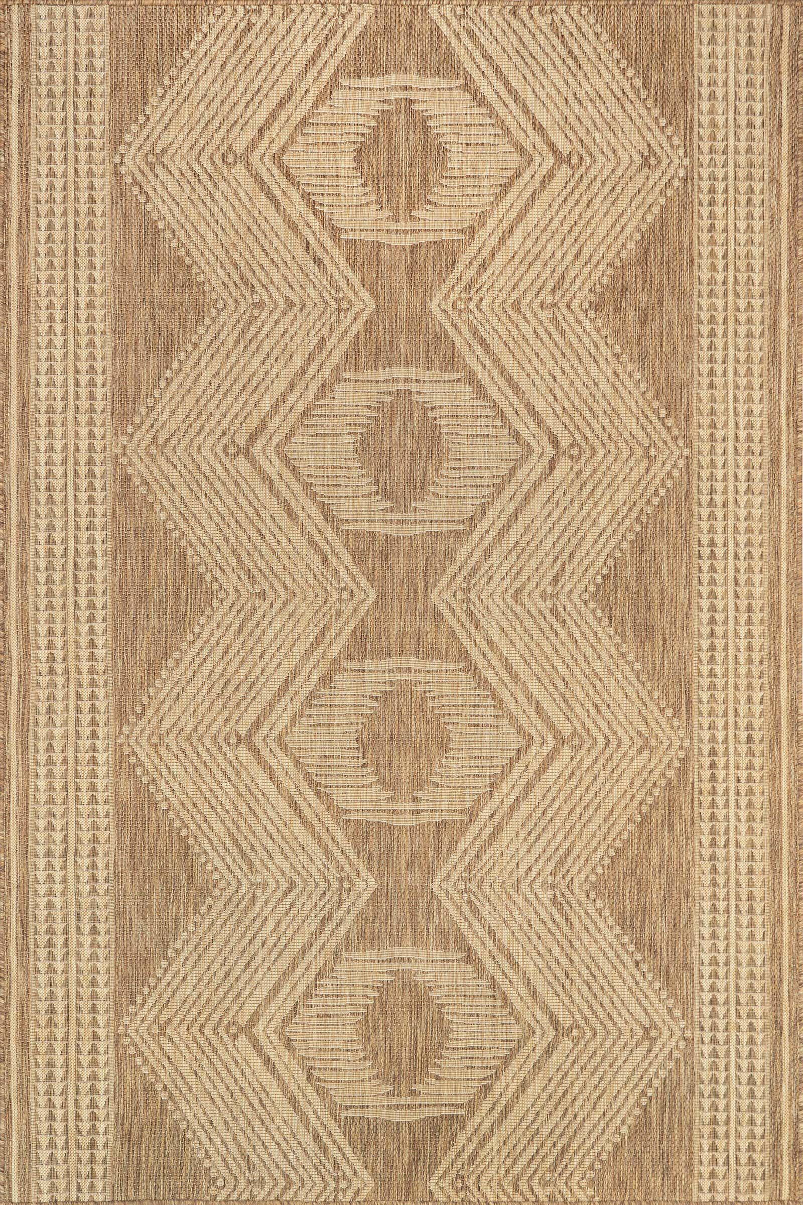 Color: Light BrownIris Totem Indoor/Outdoor Flatweave Rug | Light Brown Light Brown swatchIris To... | Rugs USA
