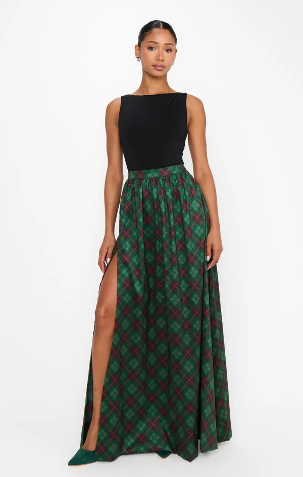 Monroe Maxi Skirt ~ Mistletoe Plaid | Show Me Your Mumu