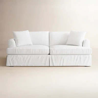 Lucia Recessed Arm Slipcovered Sofa with Reversible Cushions | Wayfair North America