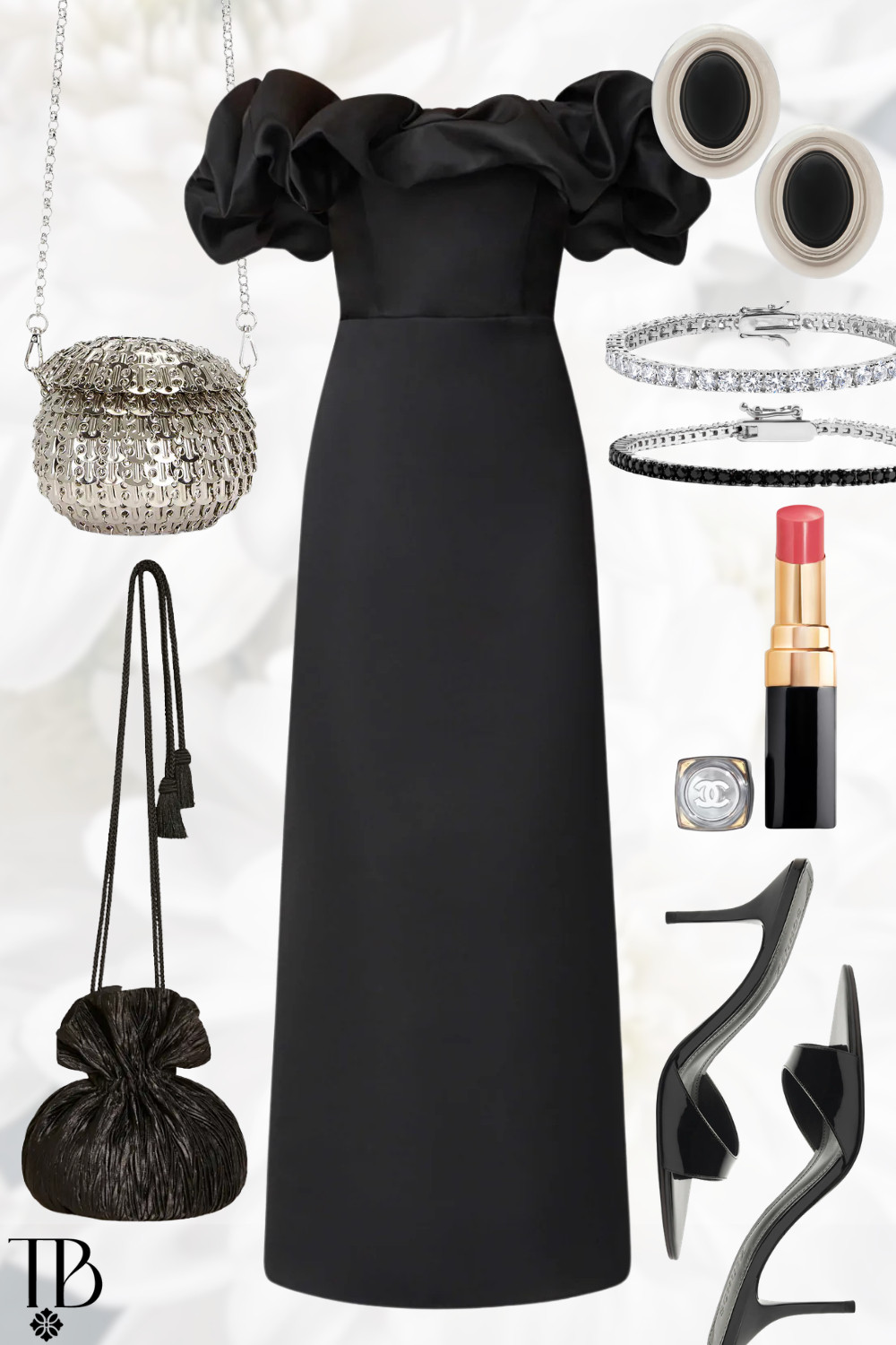 The perfect black tie look 🖤 This elegant black gown paired with statement sleeves, sparkling jewelry, and sleek black heels creates a timeless evening outfit.

 

 #LTKSeasonal #LTKTravel #LTKWedding