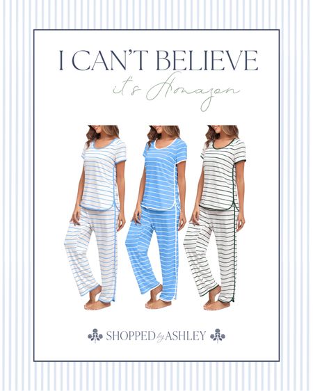 You all are LOVING these look for less striped pajama sets from
Amazon!

Blue and white, Amazon fashion, Amazon style, pajamas set, matching pajamas, coastal grandmother, grandmillennial, blue and white 

#LTKFindsUnder50 #LTKStyleTip