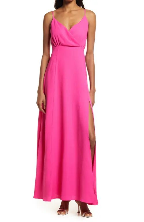 Lulus Evening Splendor Maxi Dress in Hot Pink at Nordstrom, Size Small | Nordstrom