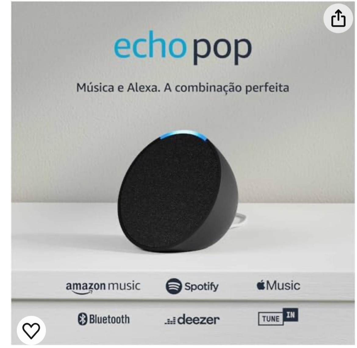 Echo Pop | Smart speaker compacto com som envolvente e Alexa | Cor Preta

#LTKbrasil
