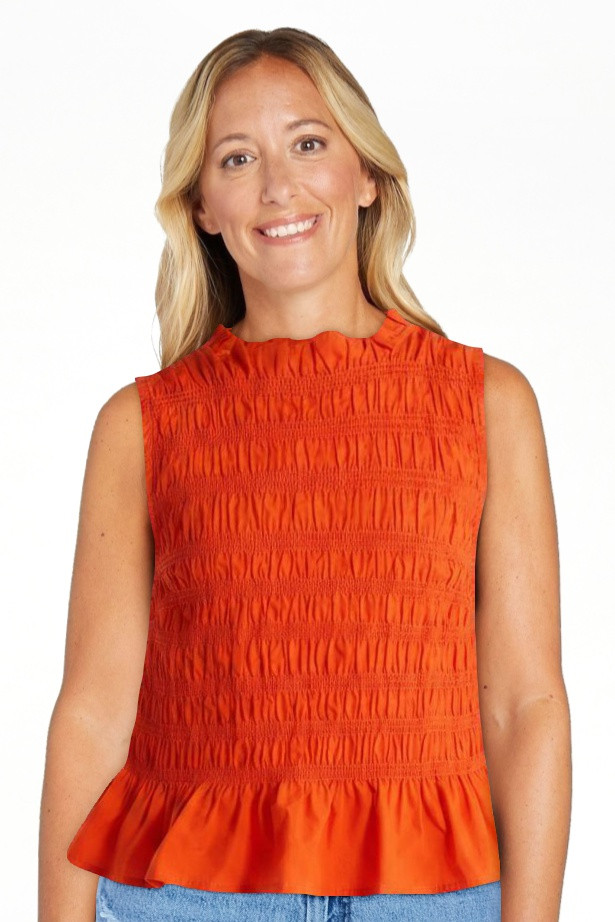 Free Assembly Women's and Women's Plus Smocked Peplum Sleeveless Cotton Top, Sizes X-4X | Walmart (US)