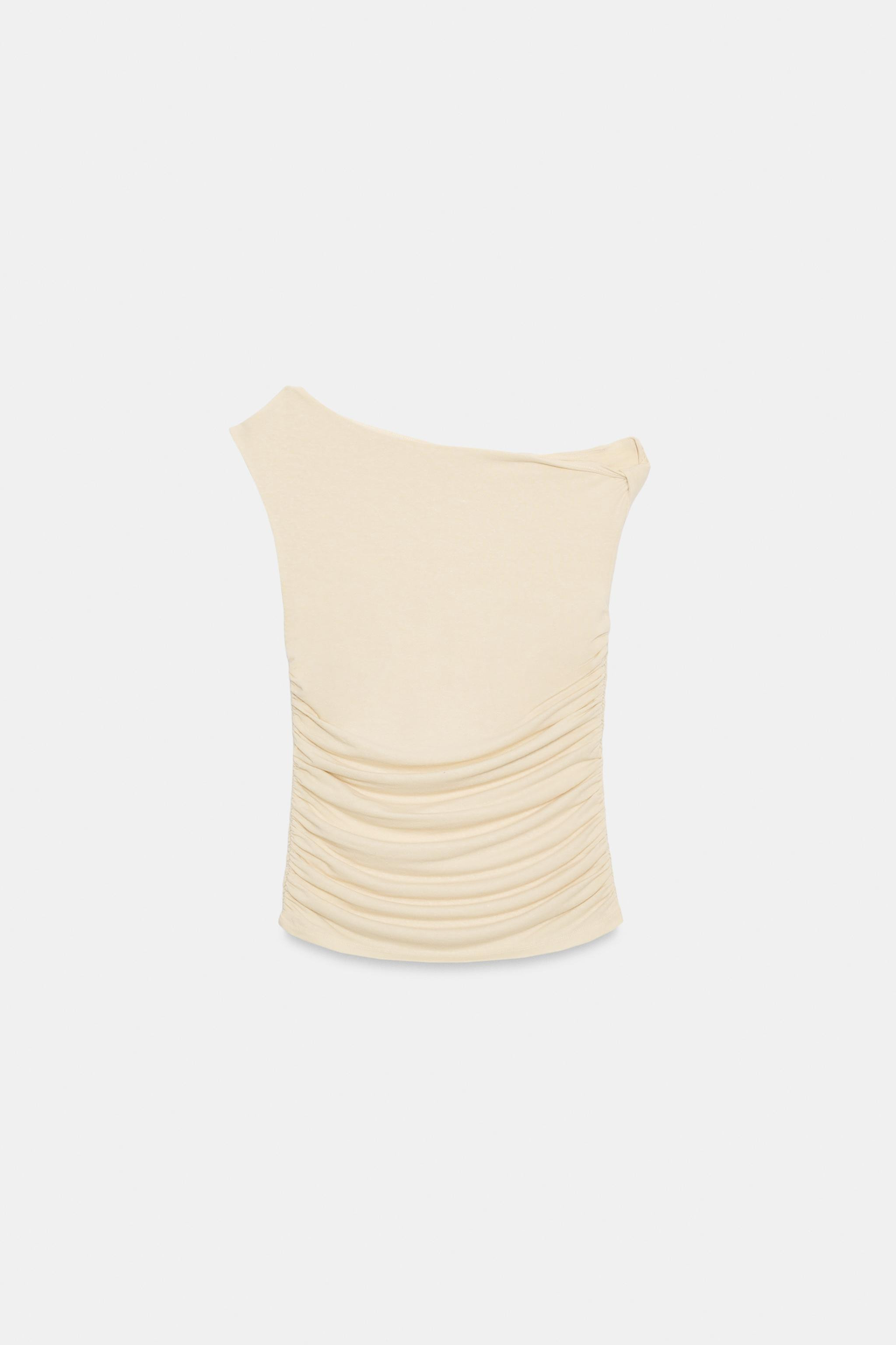 ASYMMETRIC DRAPED TOP | Zara UK