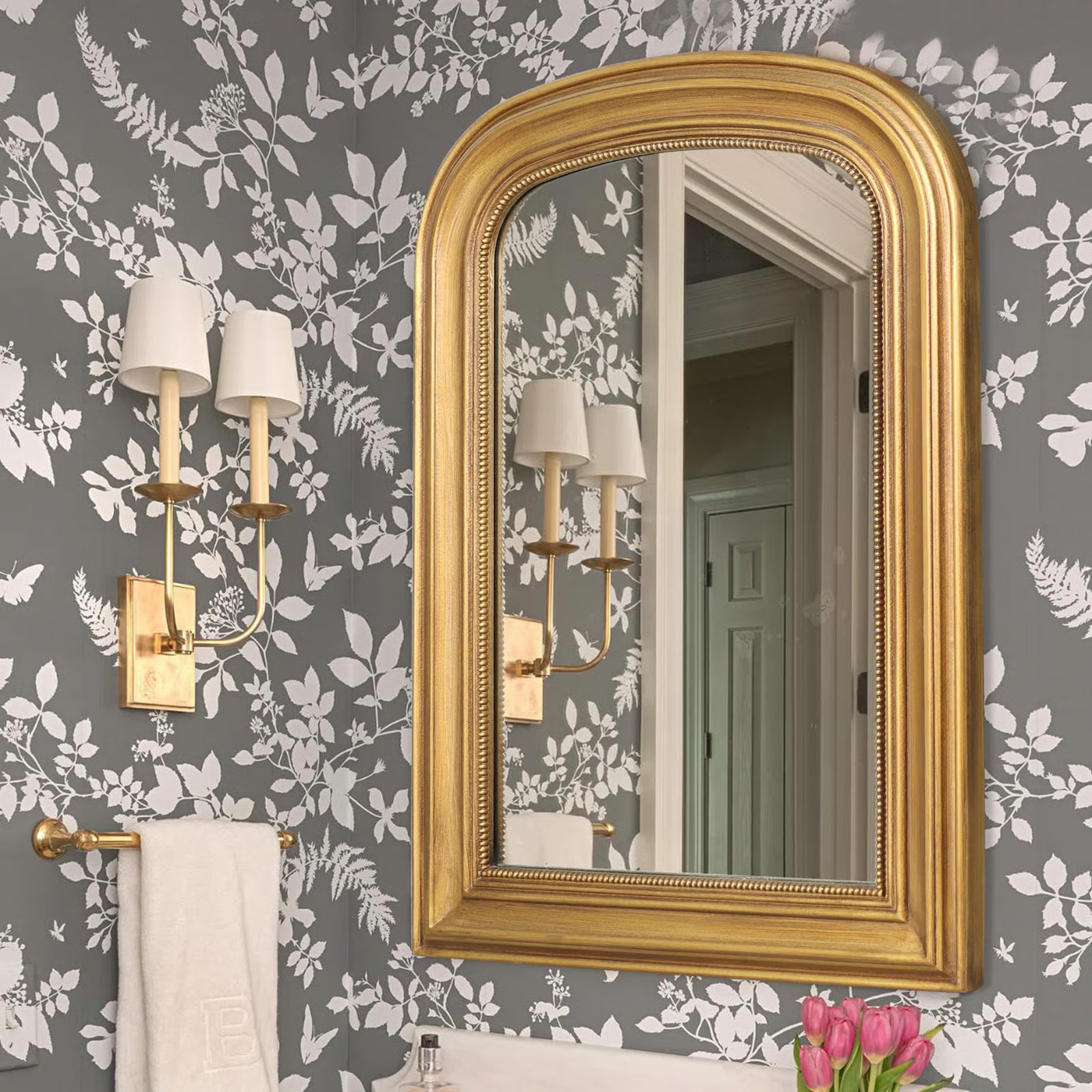 Classic Beaded Arched Wall Mirror | Wayfair North America