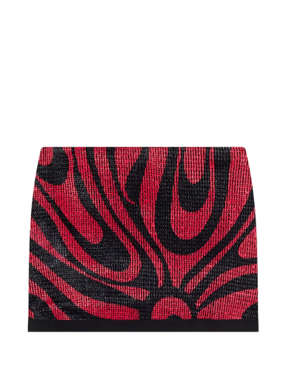 PUCCI rafia wrap skirt - Red | Farfetch Global