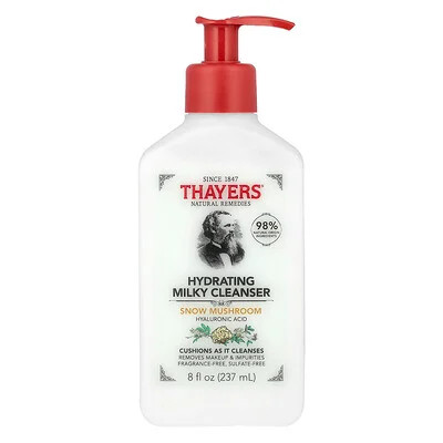 Thayers, Hydrating Milky Cleanser, Snow Mushroom, Fragrance Free, 8 fl oz (237 ml) | iHerb