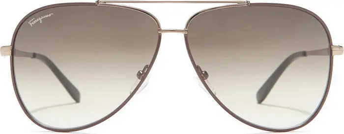 FERRAGAMO Salvatore Ferragamo 60mm Aviator Sunglasses | Nordstromrack | Nordstrom Rack