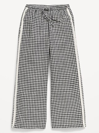 Lace-Trim Linen-Blend Pants for Girls | Old Navy (US)