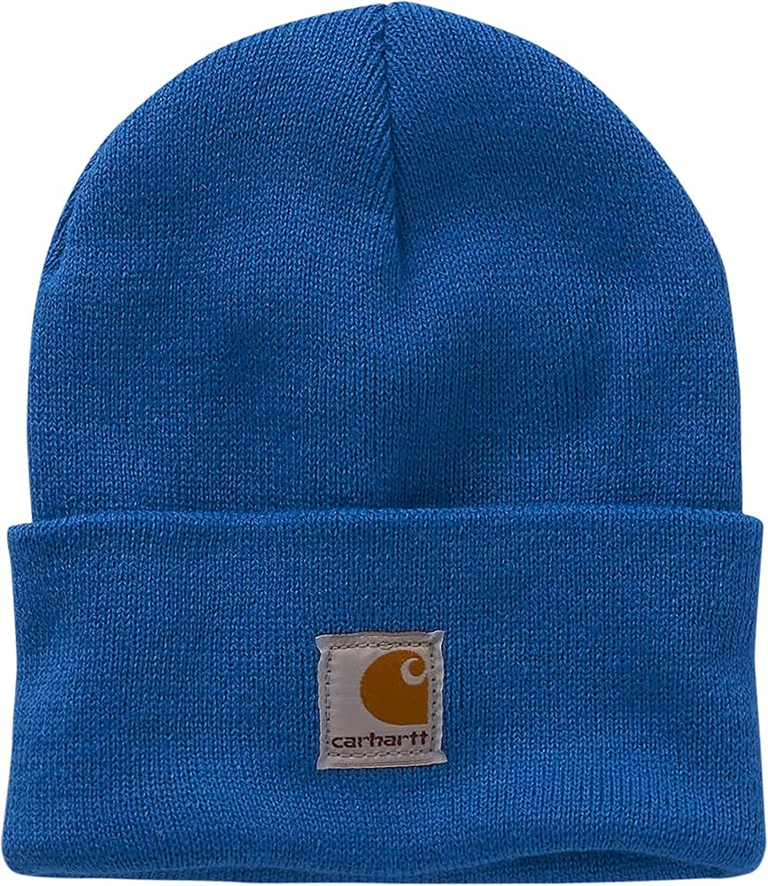 Carhartt Youth Knit Beanie Cuff Hat, Imperial Blue, One Size | Amazon (US)