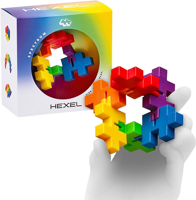 Plus-Plus - HEXEL Spectrum - Fidget Sensory Puzzle Toy - Travel Friendly, Quiet Stress and Anxiet... | Amazon (US)