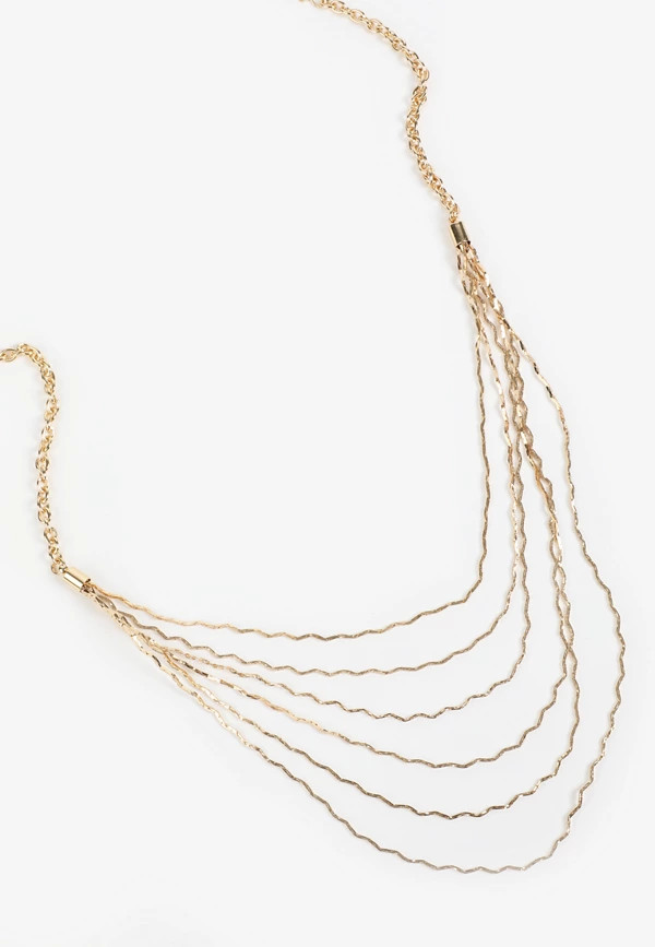 Gold Multi Strand Layered Necklace | Maurices