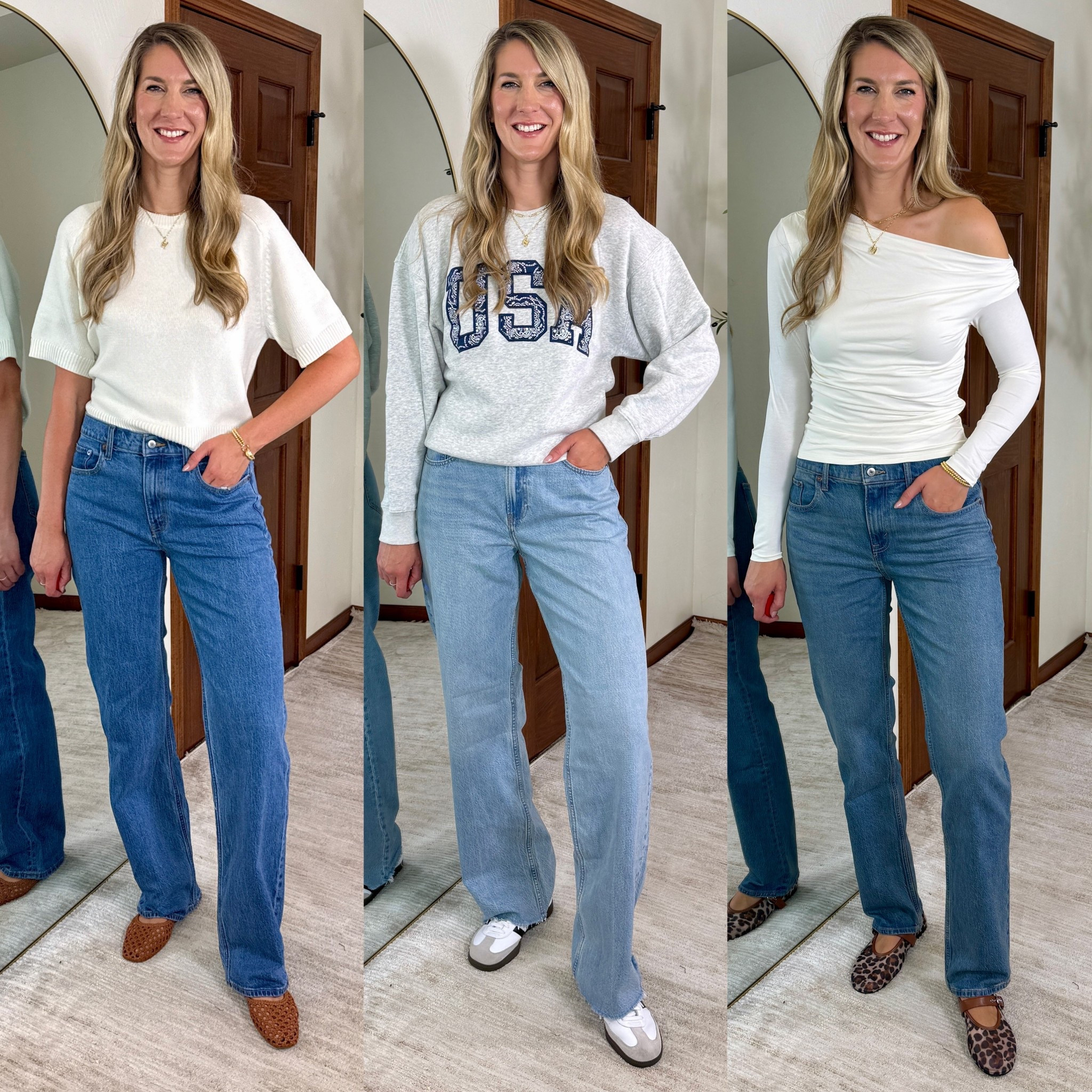 ⚠️Code: AFLTK
Wearing my true 29 extra long in all jeans, true medium/tall in tops and coats. All long arm approved! 
1.) relaxed 90’s (left)
2.) high rise loose (middle)
3.) mid rise straight (right) 
Abercrombie tall girl fall sale starts today! My favorite relaxed denim and longline coat for winter and fall! Fall outfit, straight leg, jeans, everyday jean, trench 



#LTKSaleAlert #LTKFallSale #LTKTall