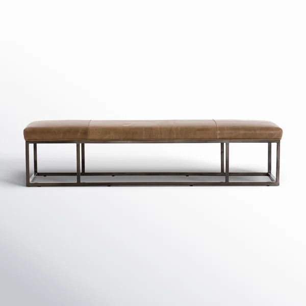 Roux Genuine Leather Upholstered Bench | Wayfair North America