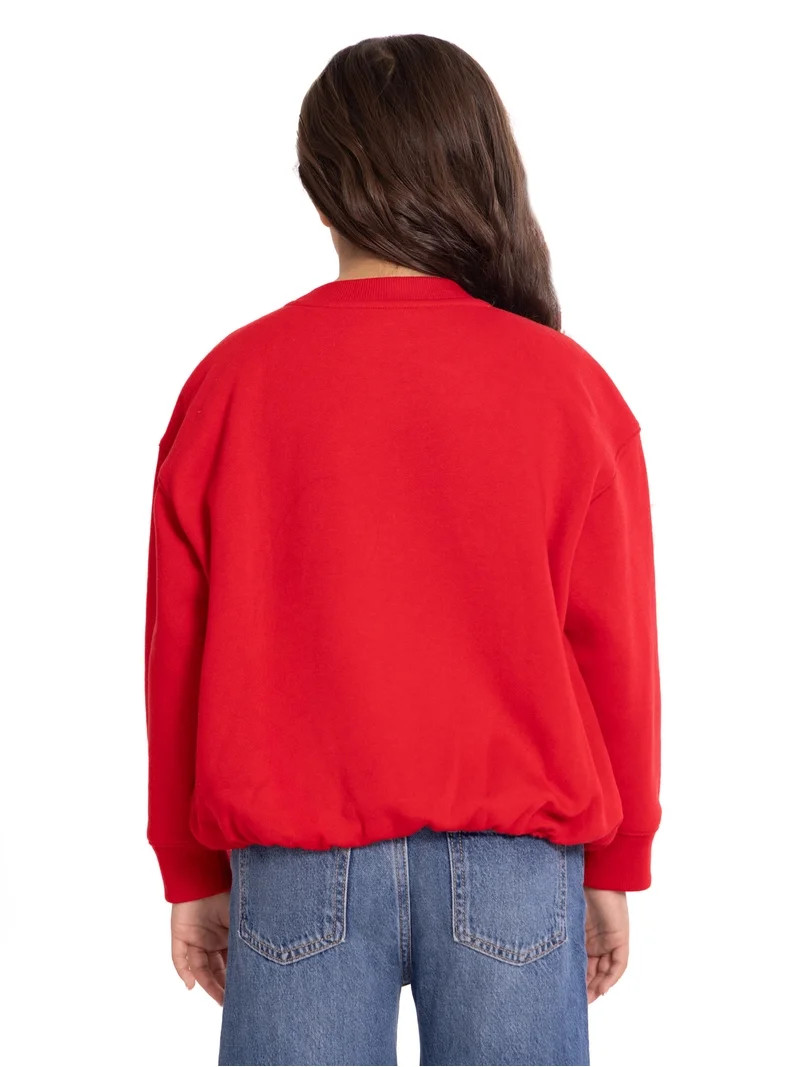 Wonder Nation Hello Kitty Girls Graphic Bubble Hem Top with Long Sleeves, Sizes 4-16 | Walmart (US)