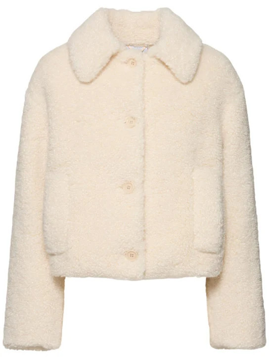 Zowi buttoned teddy short coat | Luisaviaroma