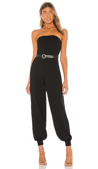 Strapless Cuffed Ankle Jumpsuit in Black | Revolve Clothing (Global)