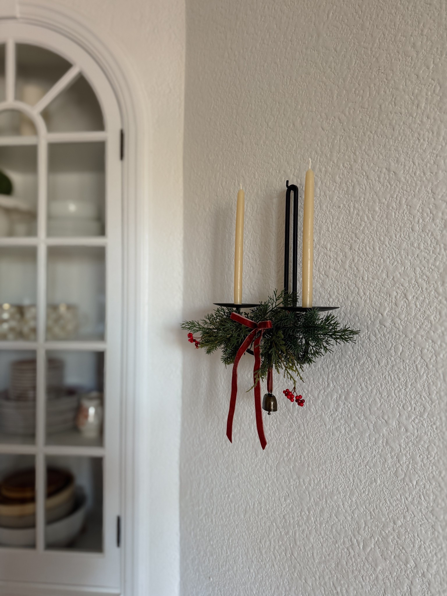 Added some swags to our wall candle holders. These are great for dressing up wall frames, gallery lights and mirrors. 

#LTKStyleTip #LTKHome #LTKHoliday