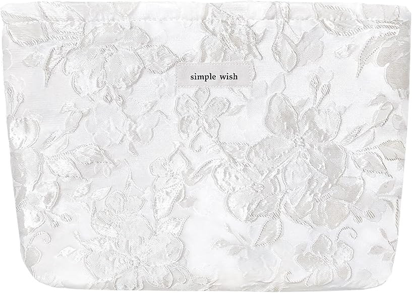 STARDW Aesthetic Floral Makeup Bag Cute Small Cosmetic Bags for Women Girls, Travel Toiletry Bag ... | Amazon (US)