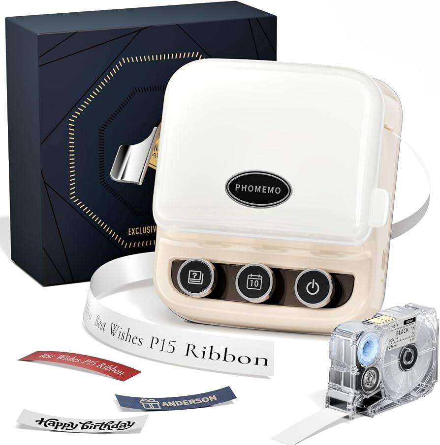 Phomemo Ribbon Printer, P15 Mini Bluetooth Portable Label Maker Machine | Amazon (US)