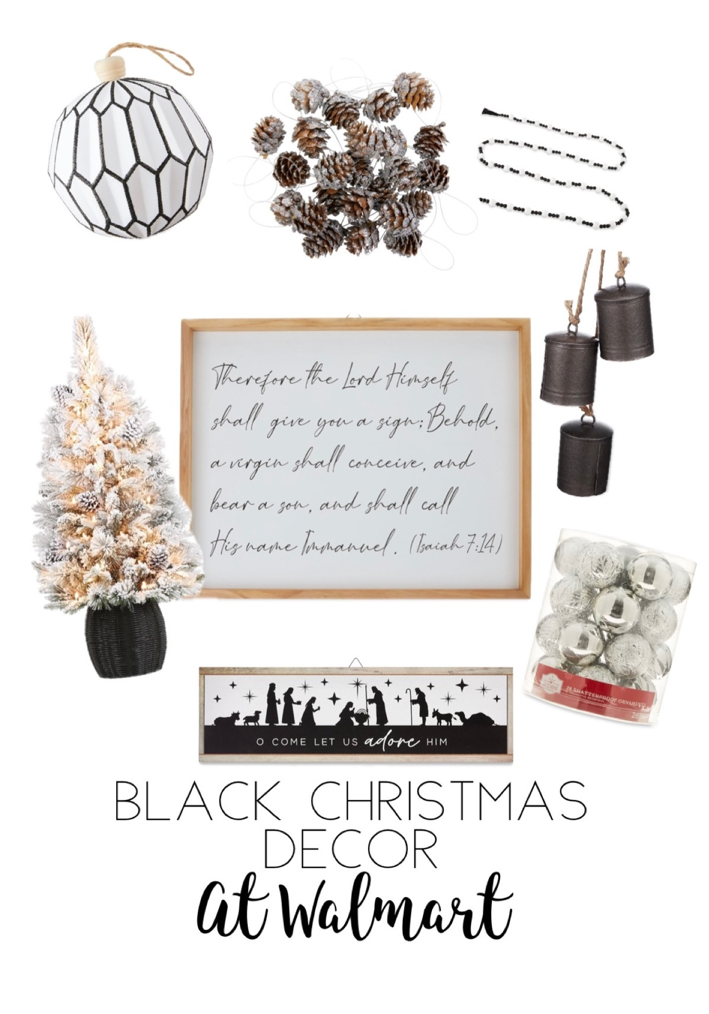 Black Christmas decor is my absolute favorite 🖤 You can find these items at Walmart! 

#LTKHoliday #LTKSeasonal #LTKhome