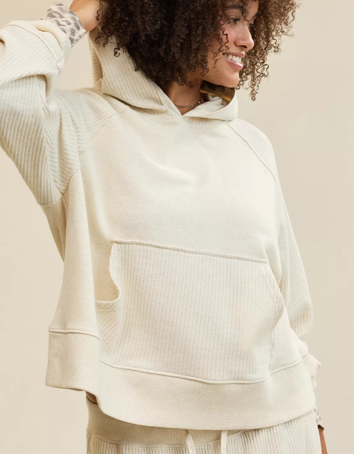 Aerie Essential Waffle Hoodie | Aerie