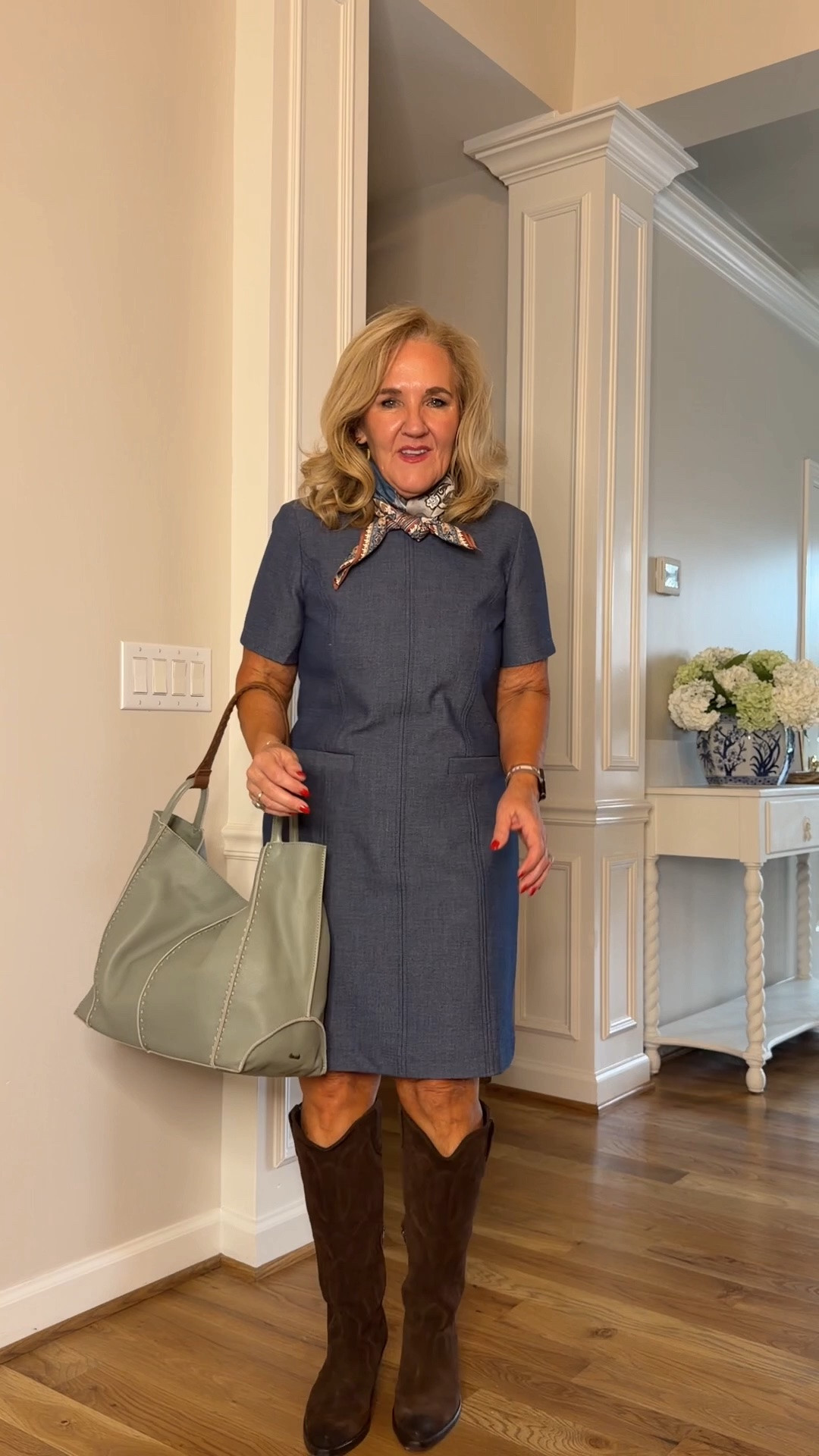 A few styles from Talbots! You might think they’re only got an office. Nope. Wearing these for regular days or weekend fun. 
Dress size 6 reg 
Pinstripe pants 6 petite 
Blazer 10 petite 
Green track pants med 
Barn jacket med 
Chambray blouse small
Satin blouse med petite
Fall outfits denim dress dress and boots

#LTKOver40 #LTKSaleAlert #LTKWorkwear