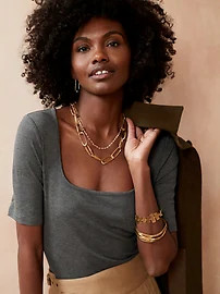 Square-Neck Top | Banana Republic (CA)